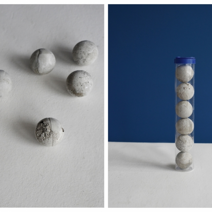 Ping Pong (6 concrete balls) by Art ja Helena