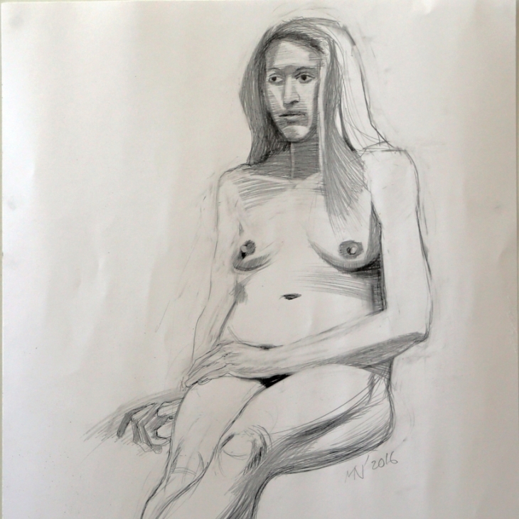 Sitting Nude by Mall Nukke
