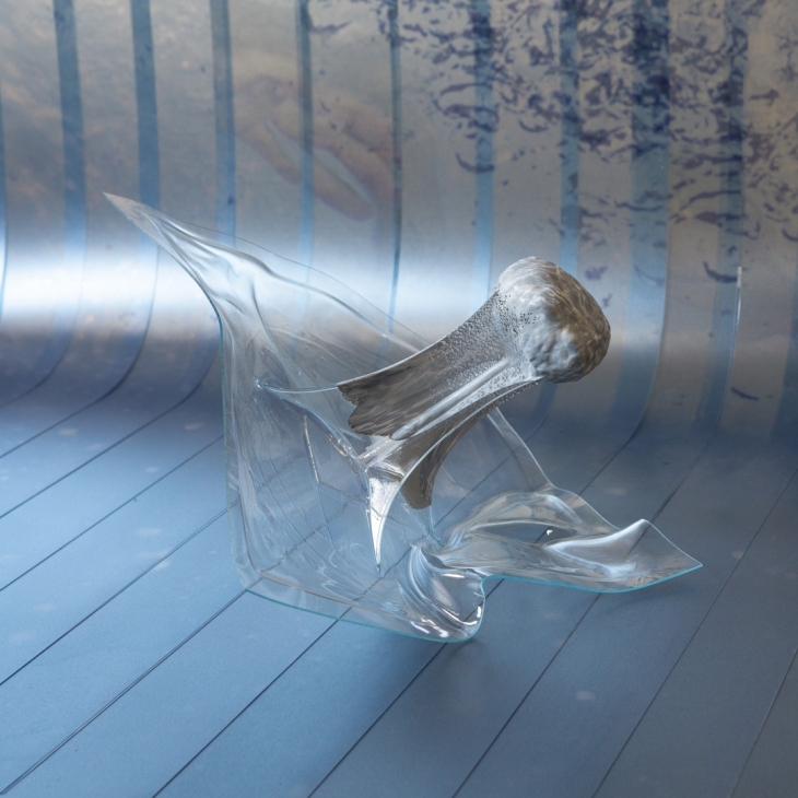 "Next step" from installation "Skipping rocks" by Monta Apsāne