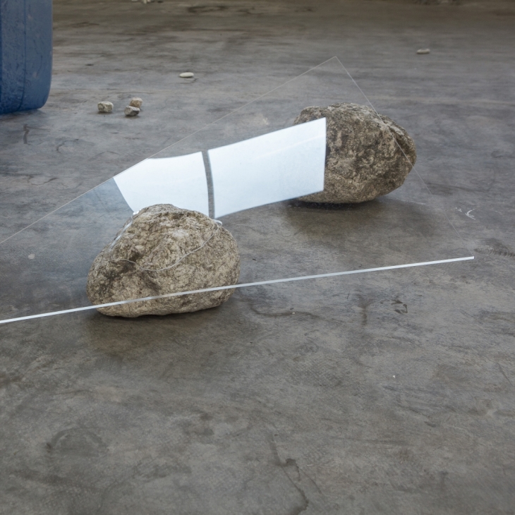 "What happened" from installation "Skipping rocks" by Monta Apsāne