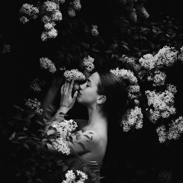 In lilacs by Luisa Greta Vilo