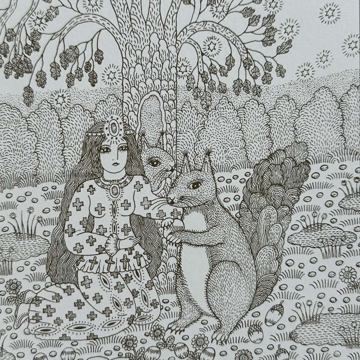 Friendship with squirrels by Maara Vint