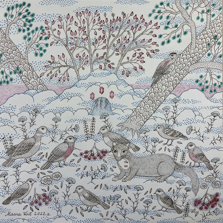 Nugis lindudega talvisel toidulaual - Maara Vint