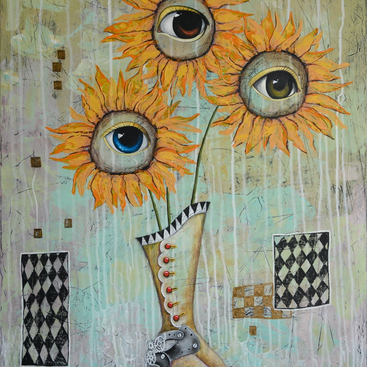 Sunflower look by Zhanna Golubtsova