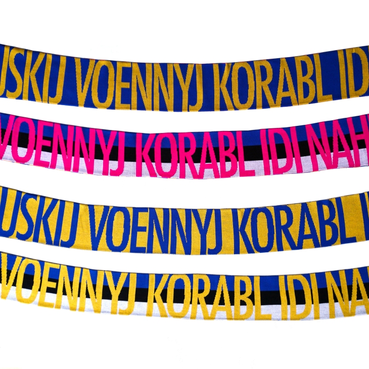 Scarf slogans, 24.02.2022 by Krista Leesi