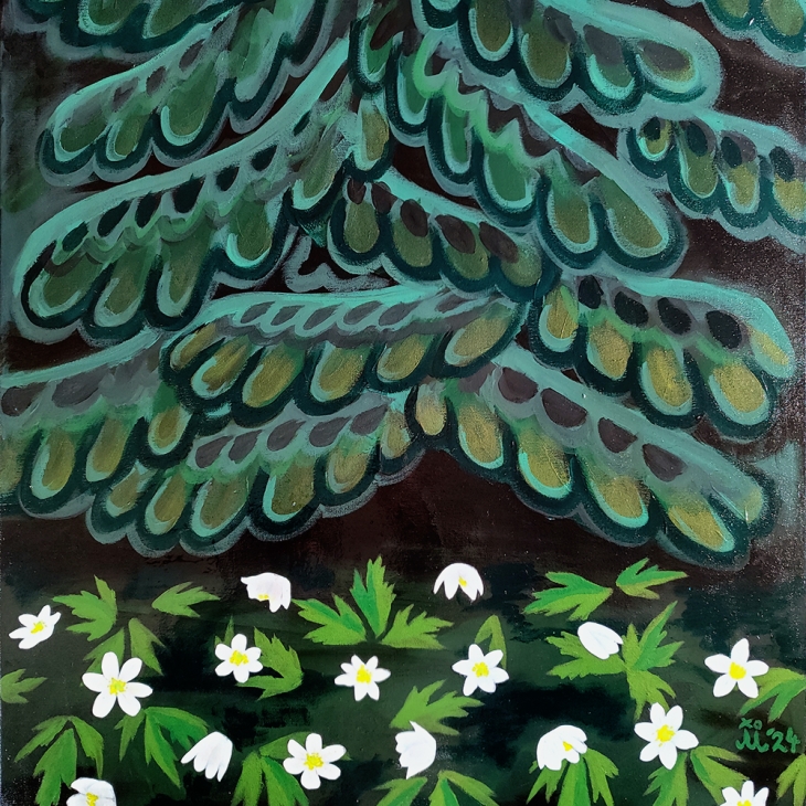 Wild Anemones by Maria Evestus