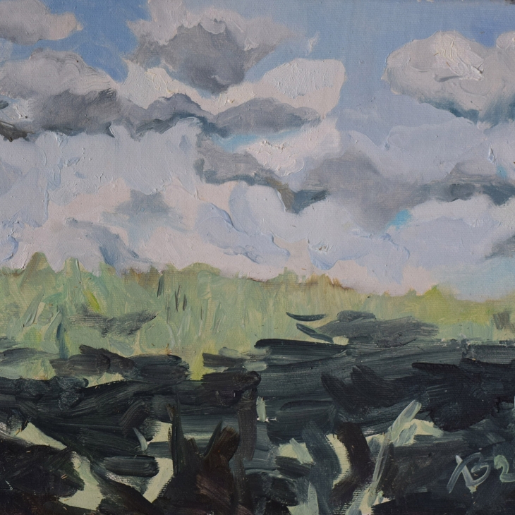 in a wheat field by Liva Blumfelde