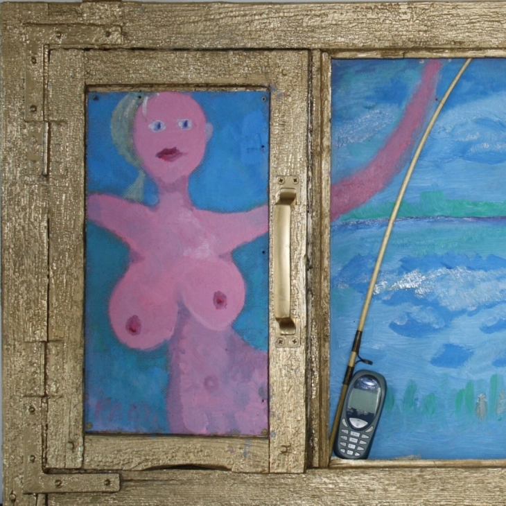 The girl catches fish on Lake Saadjärvi, i.e. mobla and vobla by Paavo Kangur