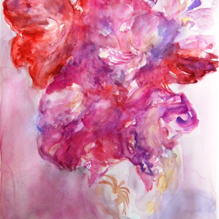Flowers in the vase by Helle Lõhmus