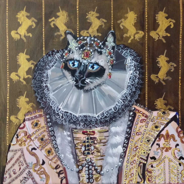 Lady Margaret's portrait with unicorns by Jelena Nova-Giznburg