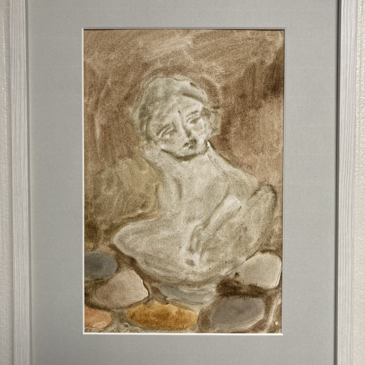 Boy and rocks by Grisli Soppe-Kahar
