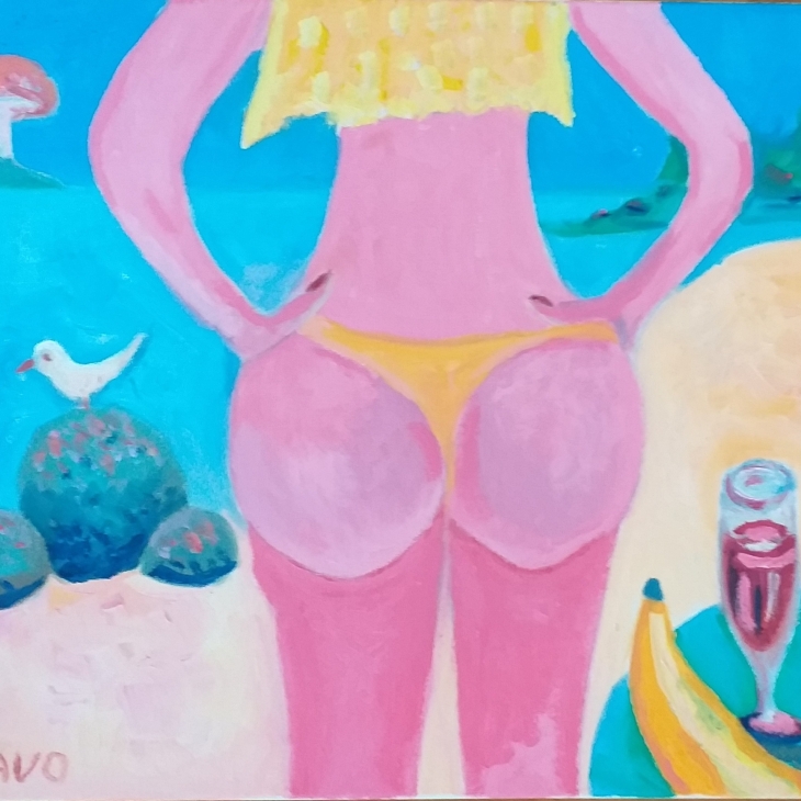 Girl on the beach by Paavo Kangur