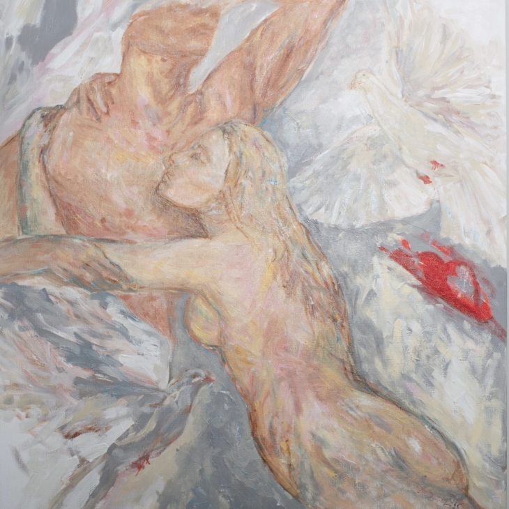 Two pigeons by Ly Kaalma