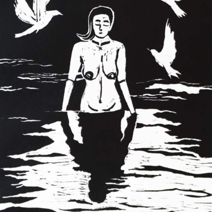 The Woman with doves by Belliisi Seenemaa