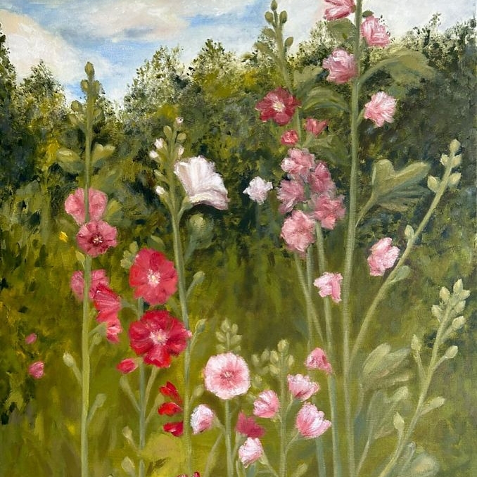 Glorious Hollyhocks by Greete Härma