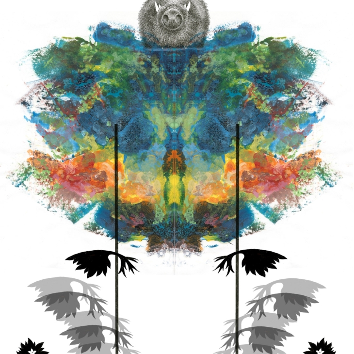 Piglet in the garden by Aarne Mesikäpp