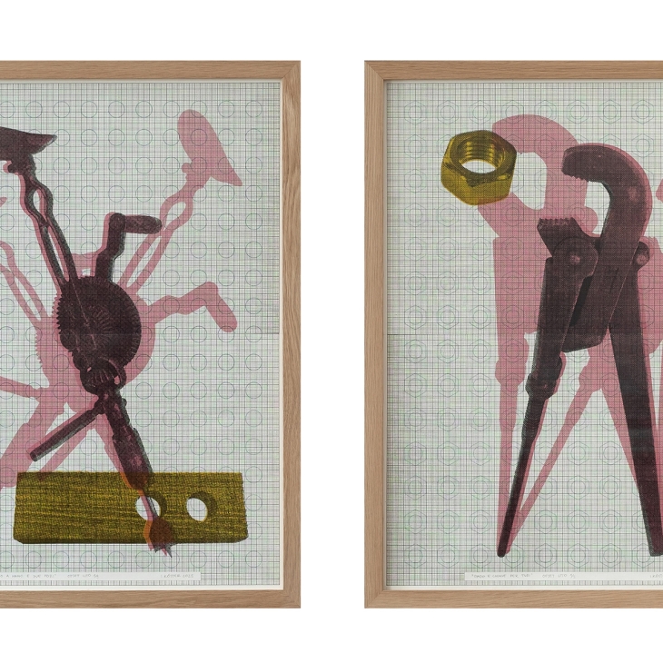 TRAPANO A MANO E DUE FORI / DADO E CHIAVE PER TUBI