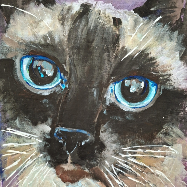 Cat portrait by Jelena Nova-Giznburg