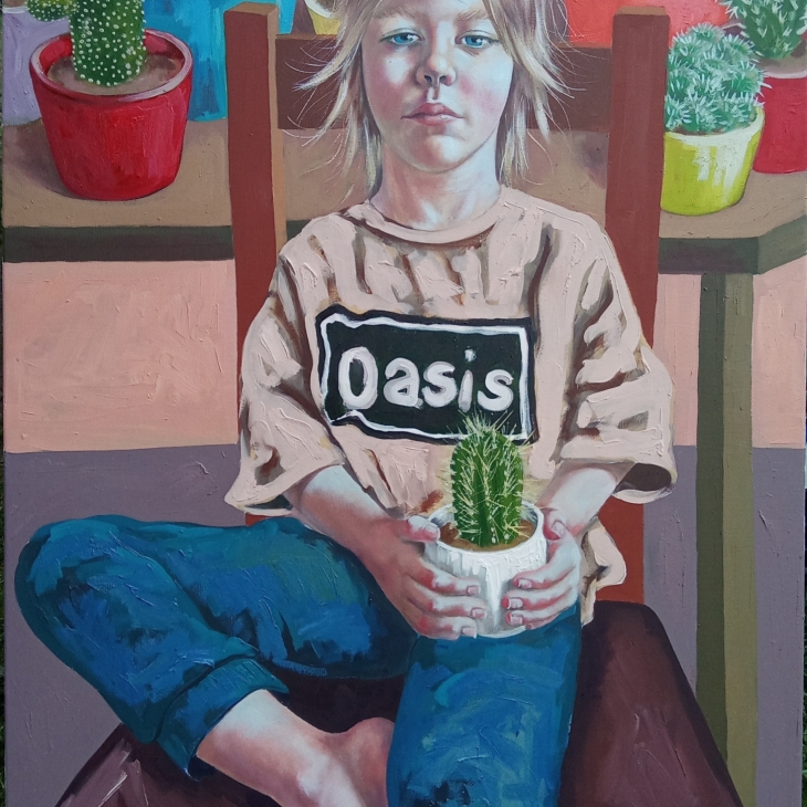 Boy with a cactus collection - Justīne Seile-Urtāne