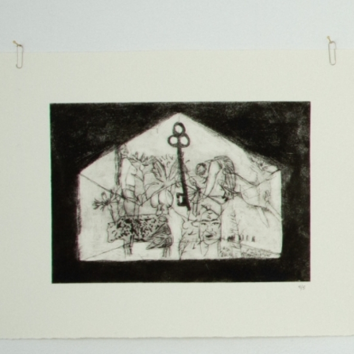 Scandinavian Spring (dry point needle) - Isabelle Nilsson