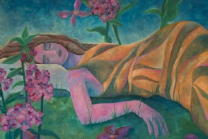 Anna-Kouhkna-KESKSUVE-UNI-2025-80×100cm-oli-louendil